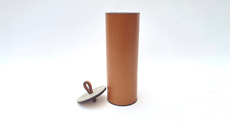 Eroju 1997 Leather and Concrete Vase