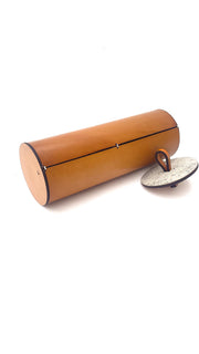 Eroju 1997 Leather and Concrete Vase